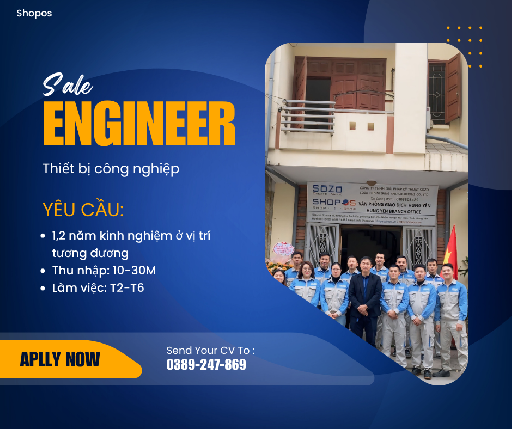 NHÂN VIÊN KINH DOANH THIẾT BỊ ĐIỆN CÔNG NGHIỆP- THU NHẬP UPTO 30M